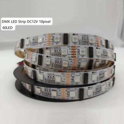 SMD5050 60 LED 20 pixels or 10pixels  per meter addressable dmx controller dmx led strip